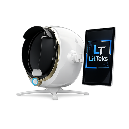 LitTeks 3D-Hautanalysegerät – Mobiler Gesichtsscanner mit intelligentem Analyse-Display