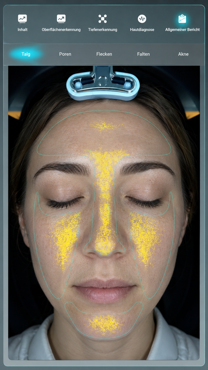 LitTeks 3D-Hautanalysegerät – Mobiler Gesichtsscanner mit intelligentem Analyse-Display