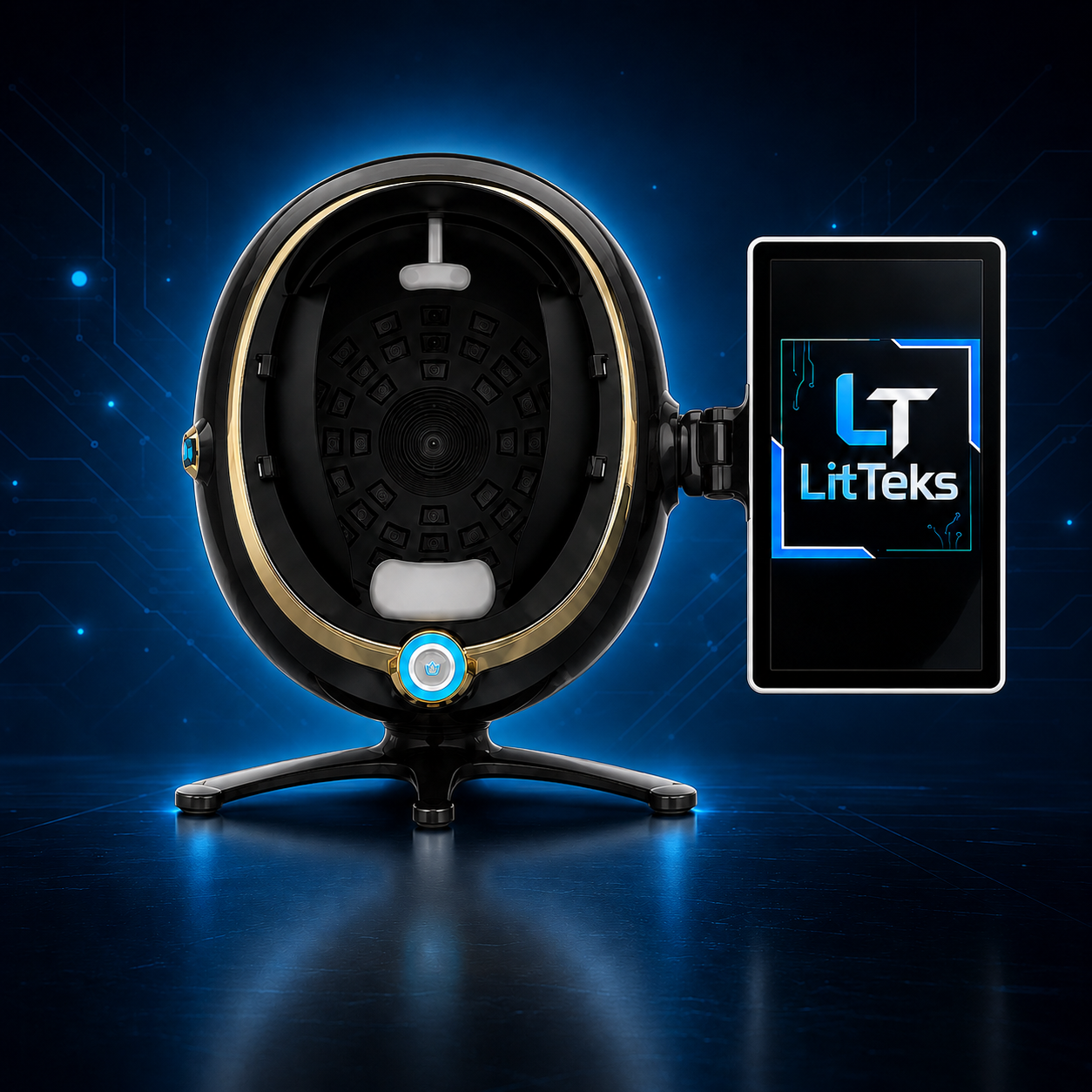 LitTeks 3D-Hautanalysegerät – Mobiler Gesichtsscanner mit intelligentem Analyse-Display